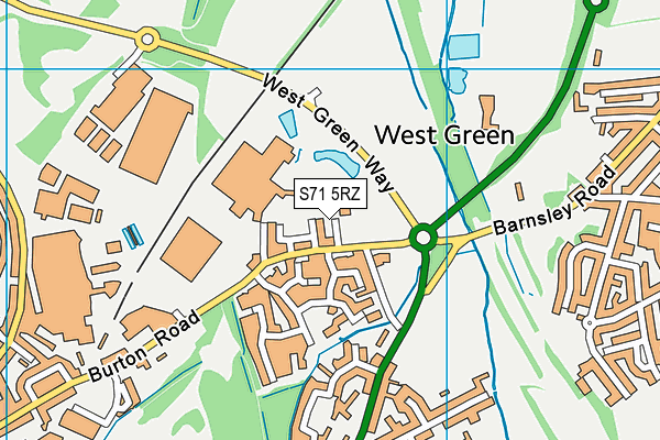S71 5RZ map - OS VectorMap District (Ordnance Survey) S71 5RZ map - OS VectorMap District (Ordnance Survey)