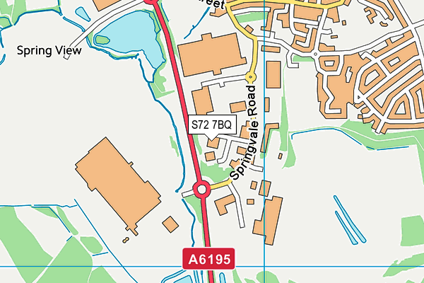S72 7BQ map - OS VectorMap District (Ordnance Survey) S72 7BQ map - OS VectorMap District (Ordnance Survey)