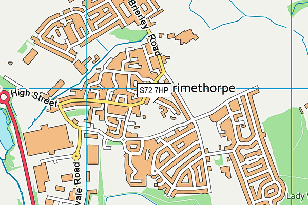 S72 7HP map - OS VectorMap District (Ordnance Survey) S72 7HP map - OS VectorMap District (Ordnance Survey)