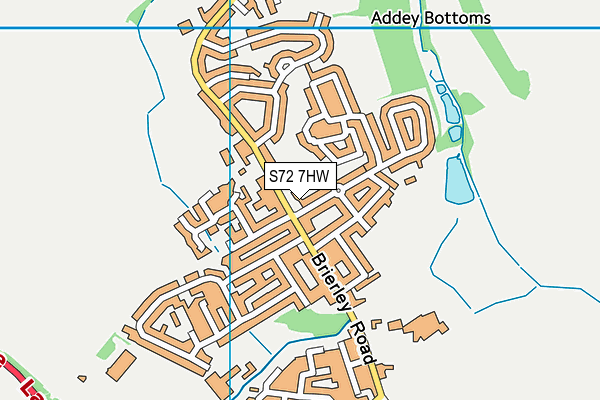 S72 7HW map - OS VectorMap District (Ordnance Survey) S72 7HW map - OS VectorMap District (Ordnance Survey)