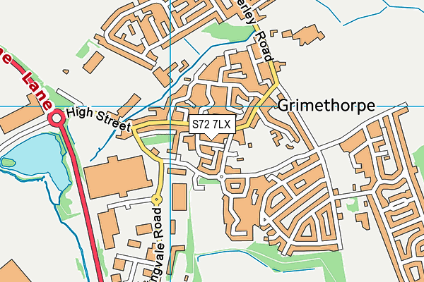 S72 7LX map - OS VectorMap District (Ordnance Survey) S72 7LX map - OS VectorMap District (Ordnance Survey)