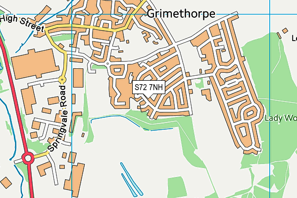 S72 7NH map - OS VectorMap District (Ordnance Survey) S72 7NH map - OS VectorMap District (Ordnance Survey)