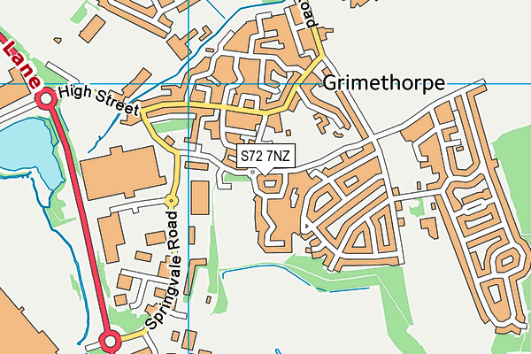 S72 7NZ map - OS VectorMap District (Ordnance Survey) S72 7NZ map - OS VectorMap District (Ordnance Survey)