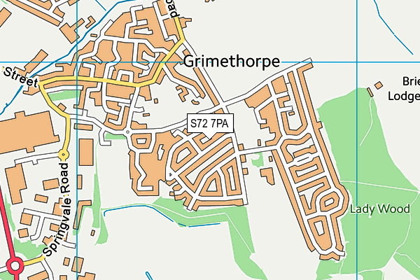 S72 7PA map - OS VectorMap District (Ordnance Survey) S72 7PA map - OS VectorMap District (Ordnance Survey)