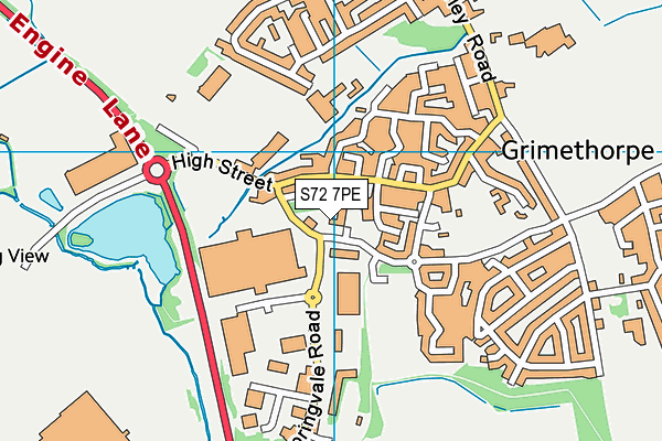 S72 7PE map - OS VectorMap District (Ordnance Survey) S72 7PE map - OS VectorMap District (Ordnance Survey)