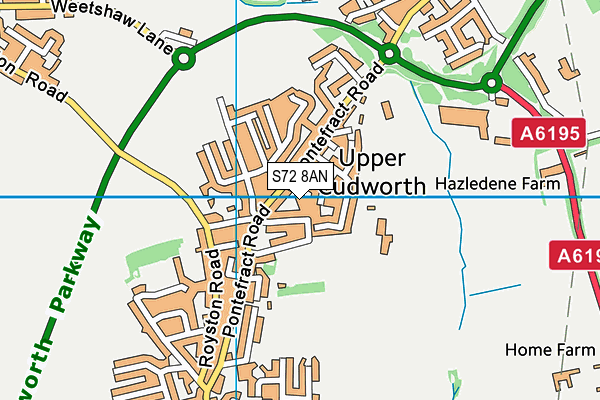 S72 8AN map - OS VectorMap District (Ordnance Survey) S72 8AN map - OS VectorMap District (Ordnance Survey)