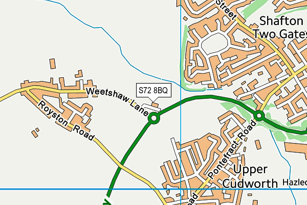 S72 8BQ map - OS VectorMap District (Ordnance Survey) S72 8BQ map - OS VectorMap District (Ordnance Survey)