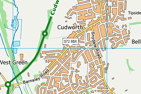 S72 8BX map - OS VectorMap District (Ordnance Survey) S72 8BX map - OS VectorMap District (Ordnance Survey)