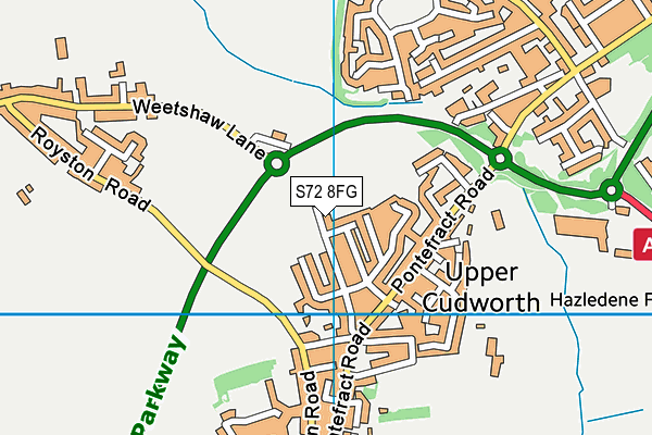 S72 8FG map - OS VectorMap District (Ordnance Survey) S72 8FG map - OS VectorMap District (Ordnance Survey)