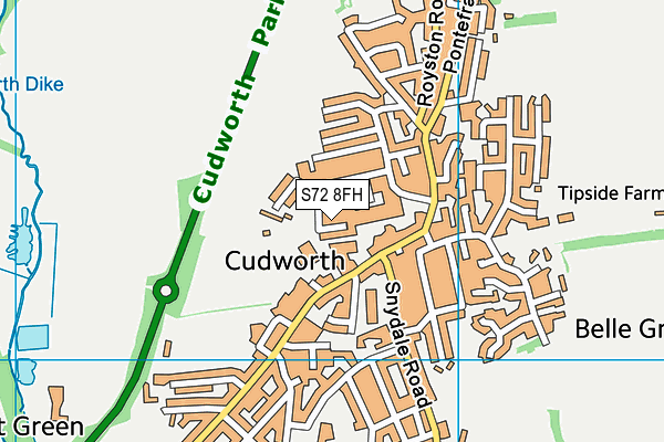 S72 8FH map - OS VectorMap District (Ordnance Survey) S72 8FH map - OS VectorMap District (Ordnance Survey)