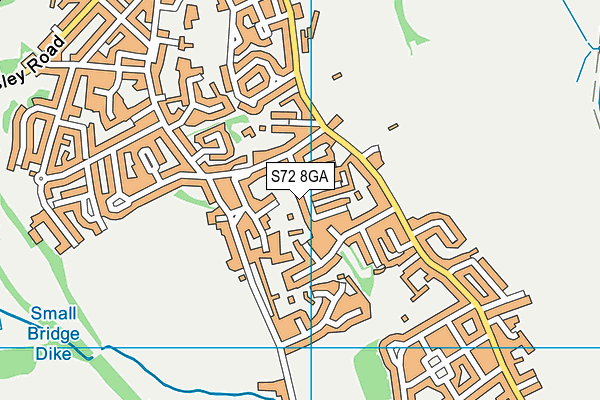S72 8GA map - OS VectorMap District (Ordnance Survey) S72 8GA map - OS VectorMap District (Ordnance Survey)