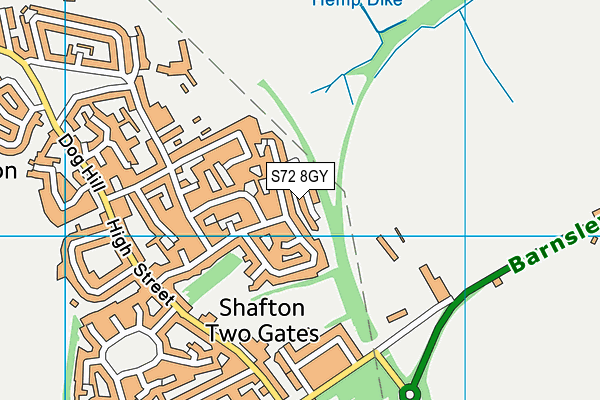 S72 8GY map - OS VectorMap District (Ordnance Survey) S72 8GY map - OS VectorMap District (Ordnance Survey)