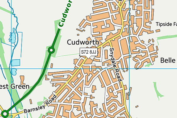 S72 8JJ map - OS VectorMap District (Ordnance Survey) S72 8JJ map - OS VectorMap District (Ordnance Survey)