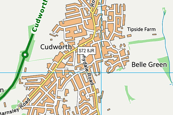 S72 8JR map - OS VectorMap District (Ordnance Survey) S72 8JR map - OS VectorMap District (Ordnance Survey)