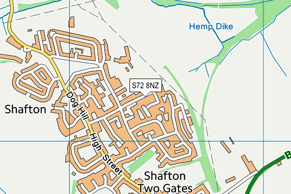 S72 8NZ map - OS VectorMap District (Ordnance Survey) S72 8NZ map - OS VectorMap District (Ordnance Survey)