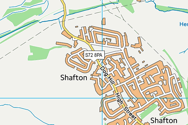 S72 8PA map - OS VectorMap District (Ordnance Survey) S72 8PA map - OS VectorMap District (Ordnance Survey)