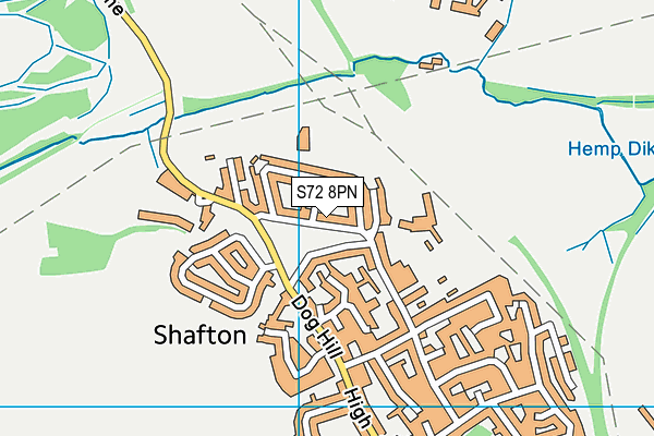 S72 8PN map - OS VectorMap District (Ordnance Survey) S72 8PN map - OS VectorMap District (Ordnance Survey)