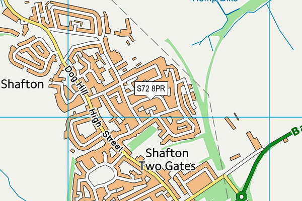 S72 8PR map - OS VectorMap District (Ordnance Survey) S72 8PR map - OS VectorMap District (Ordnance Survey)