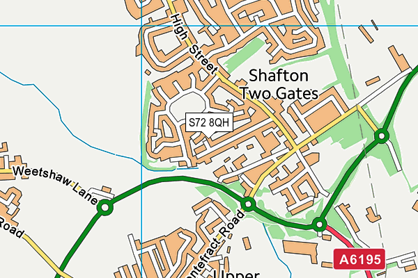 S72 8QH map - OS VectorMap District (Ordnance Survey) S72 8QH map - OS VectorMap District (Ordnance Survey)