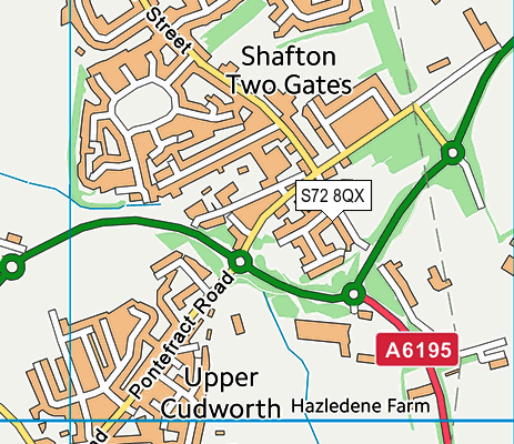 S72 8QX map - OS VectorMap District (Ordnance Survey) S72 8QX map - OS VectorMap District (Ordnance Survey)