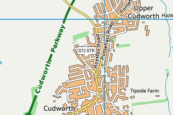 S72 8TR map - OS VectorMap District (Ordnance Survey) S72 8TR map - OS VectorMap District (Ordnance Survey)