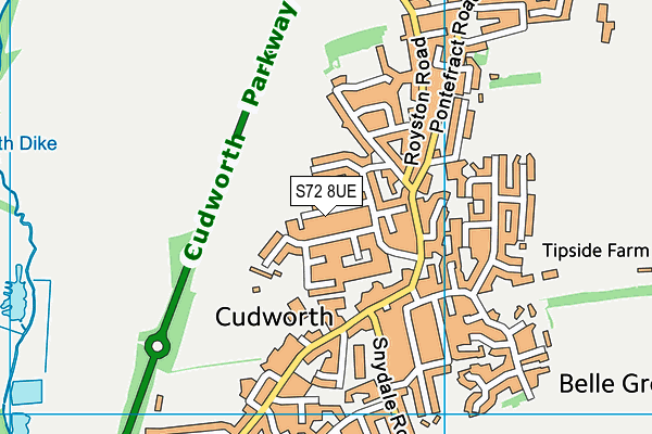 S72 8UE map - OS VectorMap District (Ordnance Survey) S72 8UE map - OS VectorMap District (Ordnance Survey)