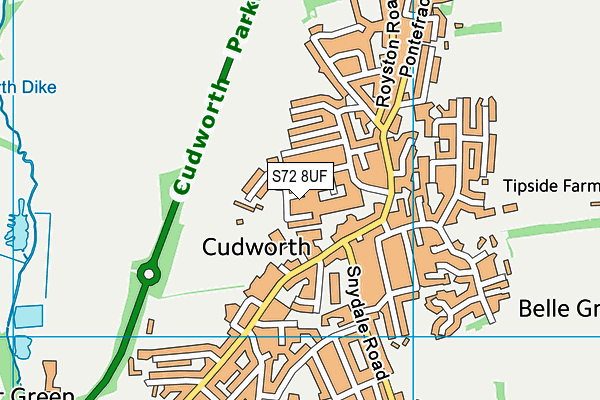 S72 8UF map - OS VectorMap District (Ordnance Survey) S72 8UF map - OS VectorMap District (Ordnance Survey)