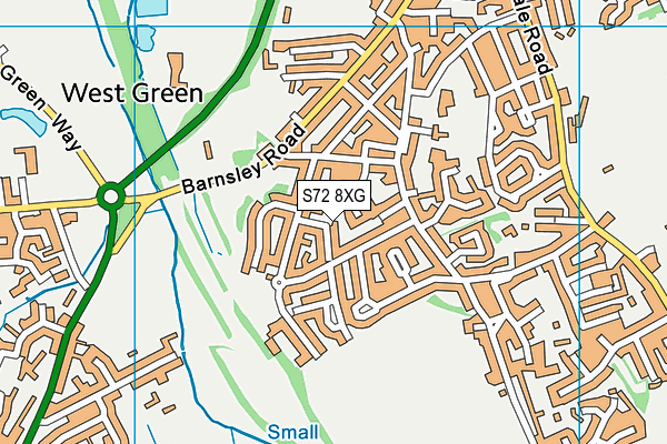 S72 8XG map - OS VectorMap District (Ordnance Survey) S72 8XG map - OS VectorMap District (Ordnance Survey)