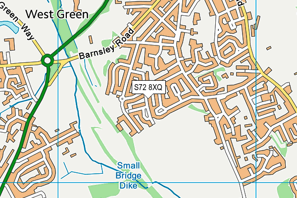 S72 8XQ map - OS VectorMap District (Ordnance Survey) S72 8XQ map - OS VectorMap District (Ordnance Survey)