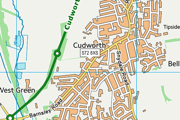 S72 8XS map - OS VectorMap District (Ordnance Survey) S72 8XS map - OS VectorMap District (Ordnance Survey)