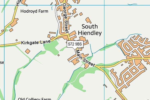 S72 9BS map - OS VectorMap District (Ordnance Survey) S72 9BS map - OS VectorMap District (Ordnance Survey)