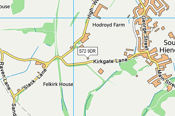 S72 9DR map - OS VectorMap District (Ordnance Survey) S72 9DR map - OS VectorMap District (Ordnance Survey)