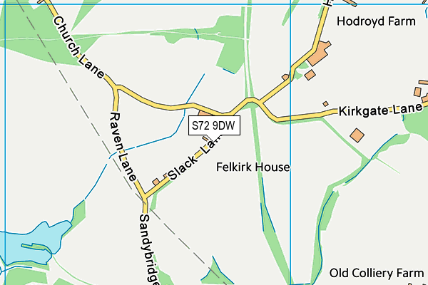 S72 9DW map - OS VectorMap District (Ordnance Survey) S72 9DW map - OS VectorMap District (Ordnance Survey)