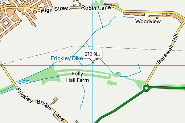 S72 9LJ map - OS VectorMap District (Ordnance Survey) S72 9LJ map - OS VectorMap District (Ordnance Survey)