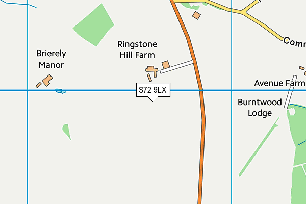 S72 9LX map - OS VectorMap District (Ordnance Survey) S72 9LX map - OS VectorMap District (Ordnance Survey)