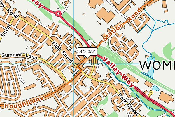 S73 0AY map - OS VectorMap District (Ordnance Survey) S73 0AY map - OS VectorMap District (Ordnance Survey)
