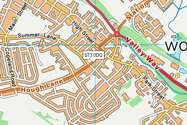 S73 0DQ map - OS VectorMap District (Ordnance Survey)