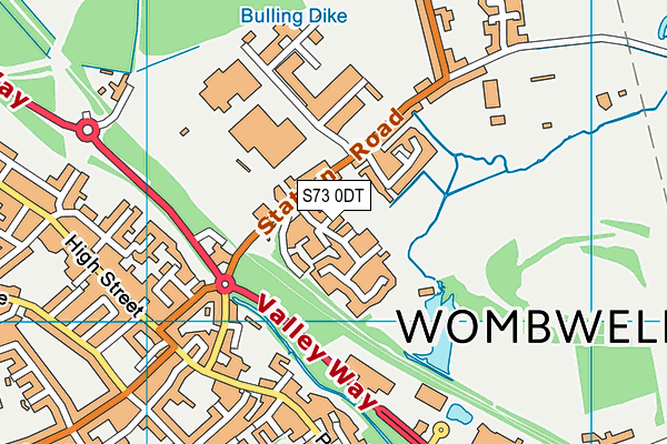 S73 0DT map - OS VectorMap District (Ordnance Survey) S73 0DT map - OS VectorMap District (Ordnance Survey)