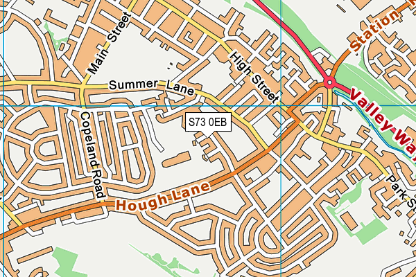 S73 0EB map - OS VectorMap District (Ordnance Survey) S73 0EB map - OS VectorMap District (Ordnance Survey)