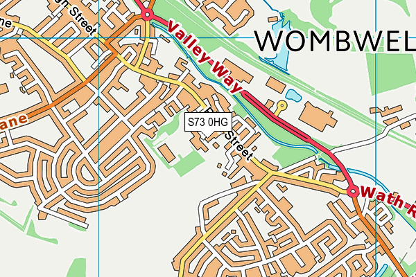 S73 0HG map - OS VectorMap District (Ordnance Survey) S73 0HG map - OS VectorMap District (Ordnance Survey)