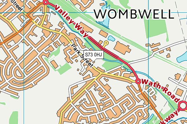 S73 0HJ map - OS VectorMap District (Ordnance Survey) S73 0HJ map - OS VectorMap District (Ordnance Survey)