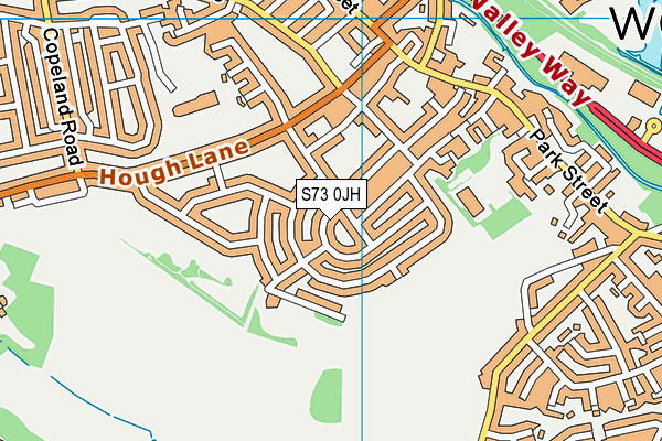 S73 0JH map - OS VectorMap District (Ordnance Survey) S73 0JH map - OS VectorMap District (Ordnance Survey)