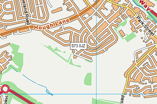S73 0JZ map - OS VectorMap District (Ordnance Survey) S73 0JZ map - OS VectorMap District (Ordnance Survey)