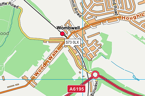 S73 0LX map - OS VectorMap District (Ordnance Survey) S73 0LX map - OS VectorMap District (Ordnance Survey)