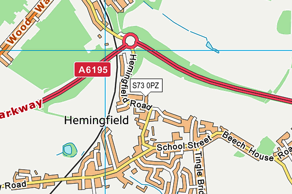 S73 0PZ map - OS VectorMap District (Ordnance Survey) S73 0PZ map - OS VectorMap District (Ordnance Survey)
