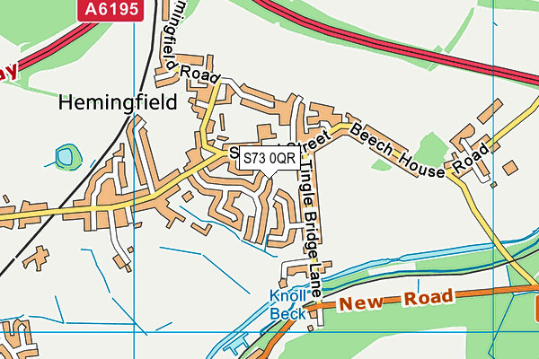 S73 0QR map - OS VectorMap District (Ordnance Survey) S73 0QR map - OS VectorMap District (Ordnance Survey)