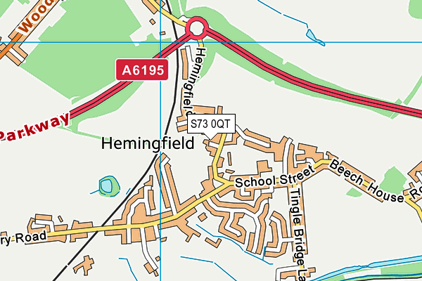 S73 0QT map - OS VectorMap District (Ordnance Survey) S73 0QT map - OS VectorMap District (Ordnance Survey)
