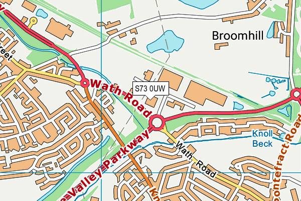S73 0UW map - OS VectorMap District (Ordnance Survey) S73 0UW map - OS VectorMap District (Ordnance Survey)