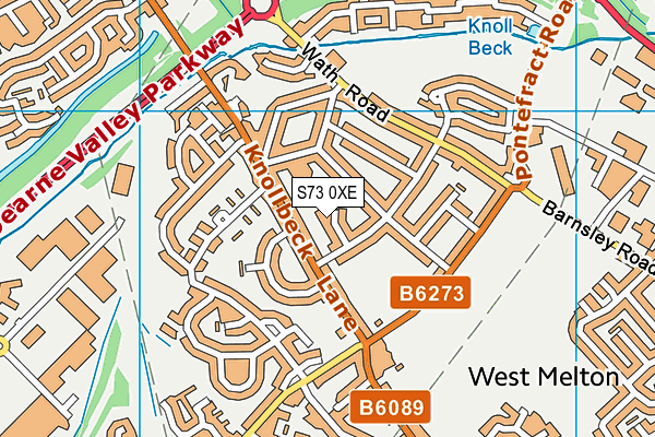 S73 0XE map - OS VectorMap District (Ordnance Survey) S73 0XE map - OS VectorMap District (Ordnance Survey)