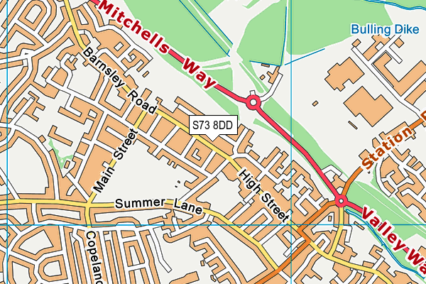 S73 8DD map - OS VectorMap District (Ordnance Survey) S73 8DD map - OS VectorMap District (Ordnance Survey)